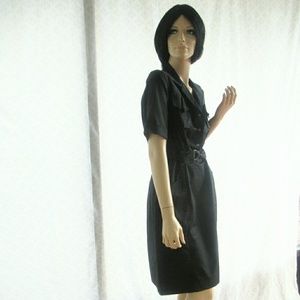 Elie Tahari Black Cotton Shirt Dress